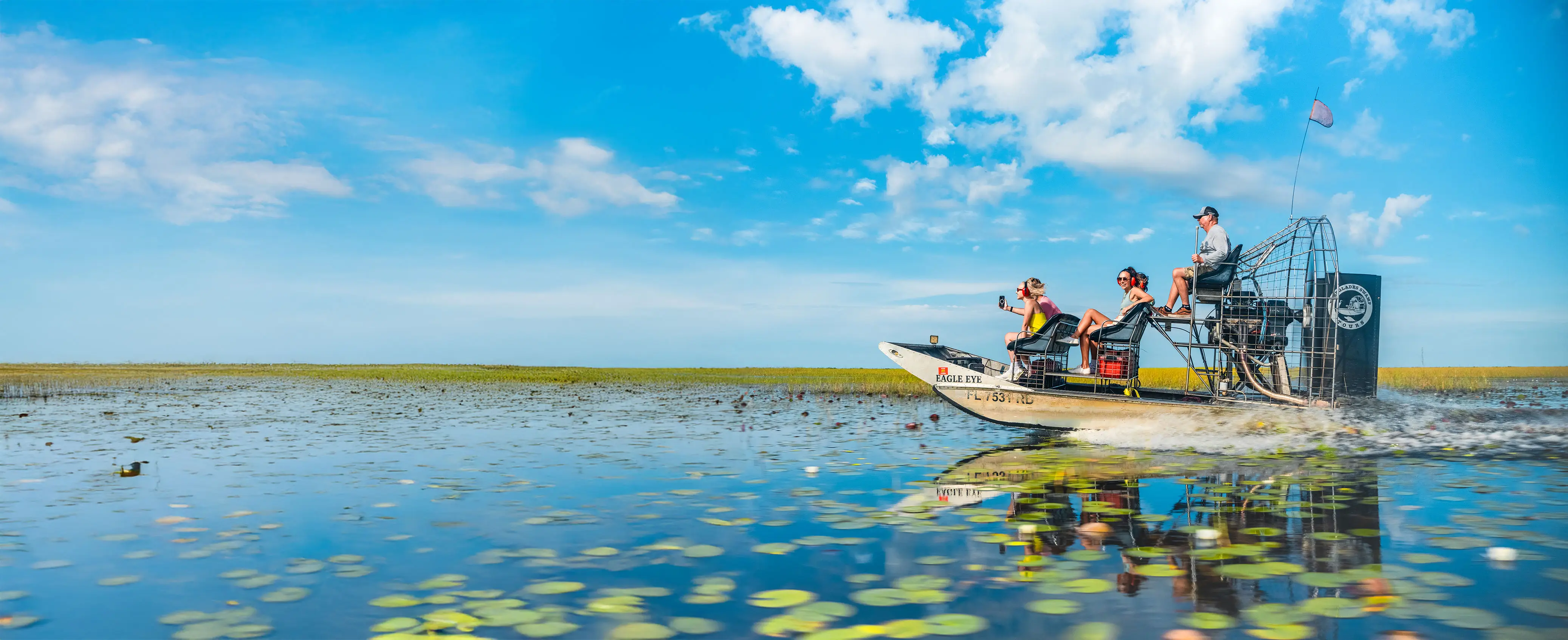 Airboat touring the Florida Everglades